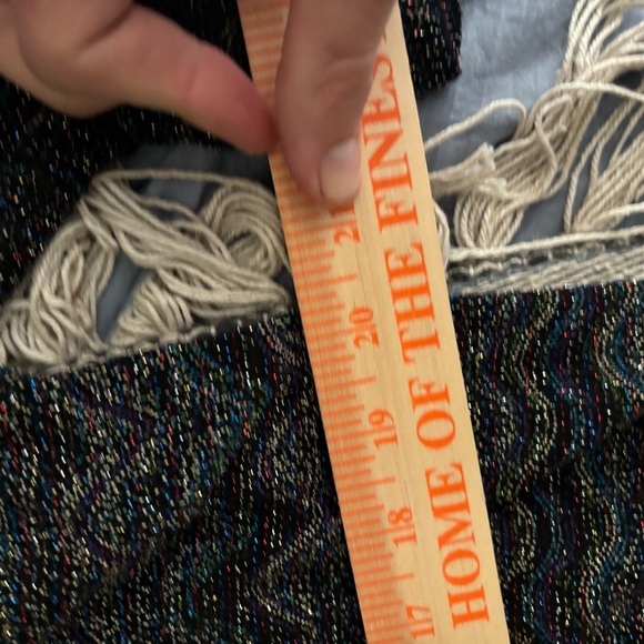 JM Collection Woman 1X Nylon Multicolor Metallic Long Sleeve Shirt Scoop Neck - Picture 6 of 11